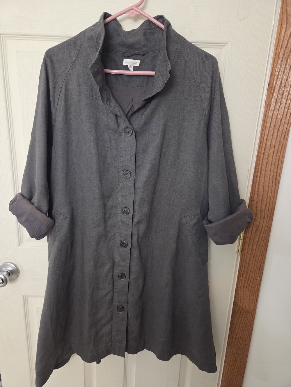 Garnet Hill Grey Linen Jacket